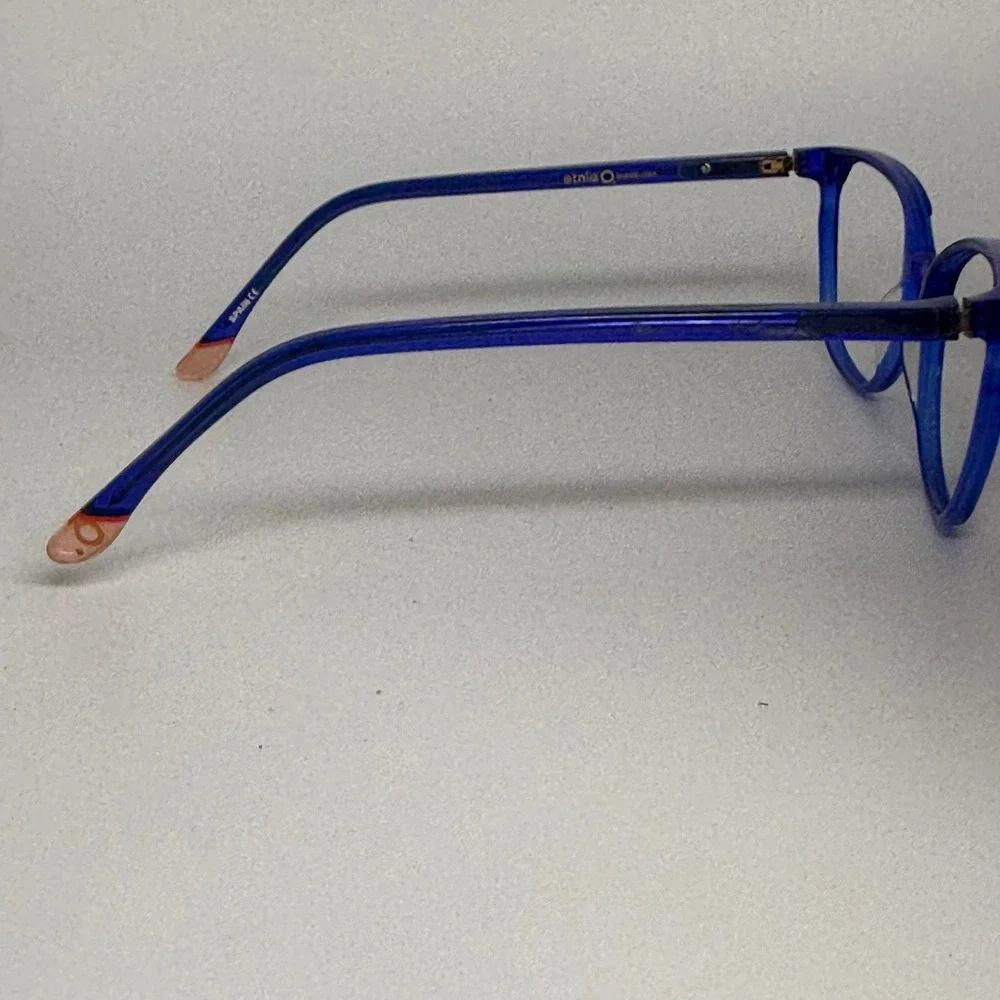 Etnia Barcelona Veracruz 22 BLCO Blue Orange Cat Eye Eyeglasses Frames 53-15-140